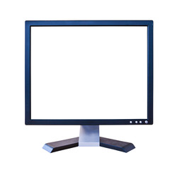 LCD Monitor with blank screen isolated