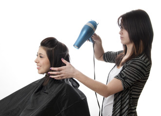 Hair Stylist with Client