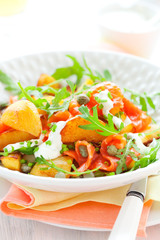 Potato salad with smoked salmon
