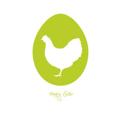 Easter Card Easter Egg Hen