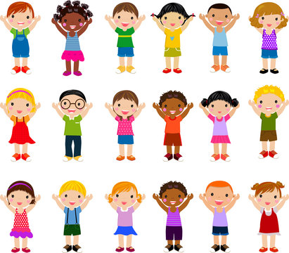 Vertical Group of Children