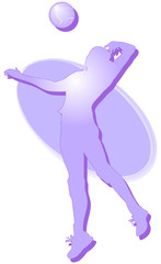 Giocatrice di palla a volo: icona