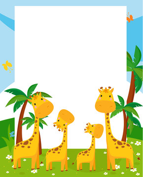 illustration frame by giraffe