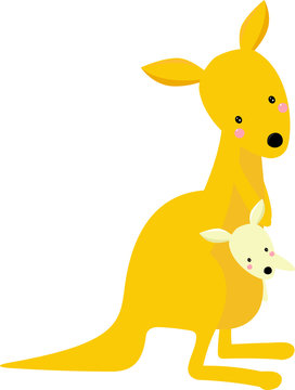kangaroo and its baby