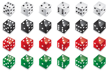 Würfel Set sortiert