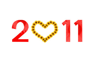 Fototapeta premium Red 2011, new year