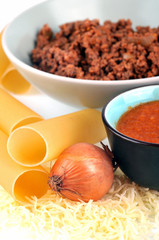 Ingrédients pour cannelloni