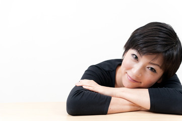 a portrait of beautiful asian woman