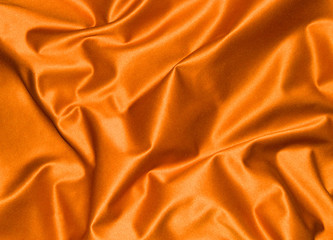 Orangefarbener Satin, Textur, Hintergrund