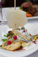 Doradenfilets mit Preisselbeeren