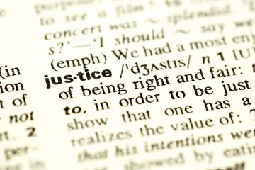 Fototapeta premium Dictionary definition of the word Justice