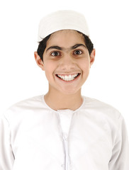Arabic boy smiling