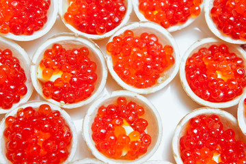 Red caviar of a sturgeon