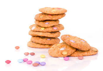 Fototapeta na wymiar coockies appétissants aux bonbons colorés