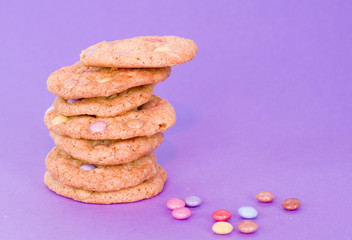 coockies sur fond violet