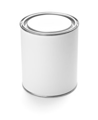 paint color tin can and brush