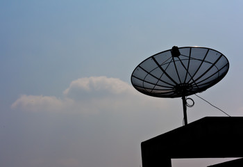 Satellite dish on the roof