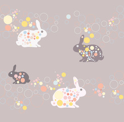 Cute seamless rabbit pattern