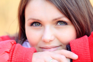 Portrait of a young smiling woman