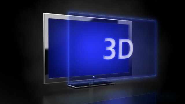 3D TV - modern tv concept