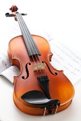 Fototapeta na wymiar instrumenty muzyczne: skrzypce