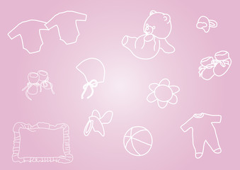 Karte Geburt Mädchen