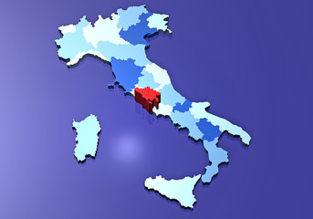 Italia cartina regioni provincia Roma