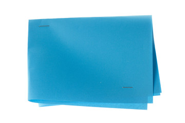 blue folded paper