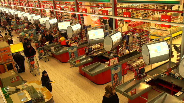 Buyers in a supermarket