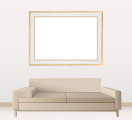 empty frames on wall vector
