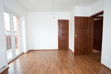 clean white room  interior of a country cottage