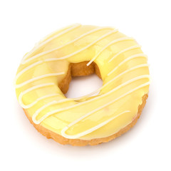 Delicious doughnut isolated on white background