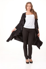 Fototapeta premium Young Woman In Fashionable Clothing