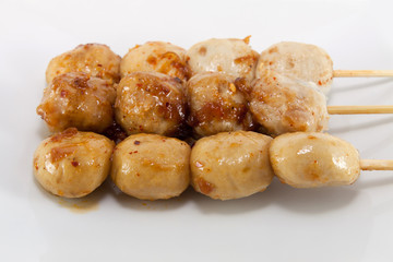 meatball grill with sauce