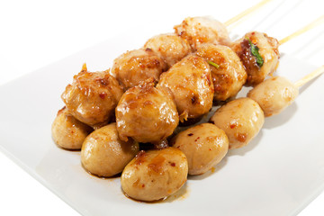 meatball grill with sauce