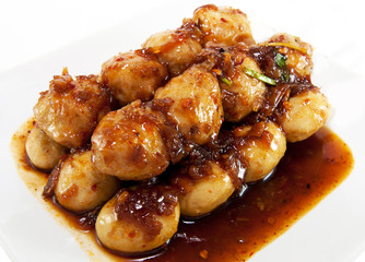 meatball grill with sauce