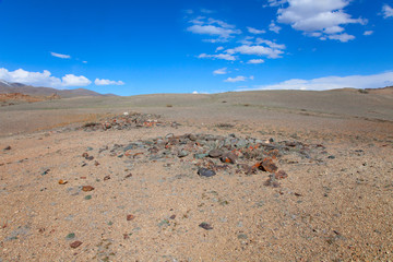 old tomb in a stone desert