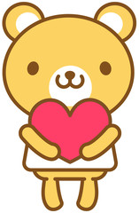 くま　ハート