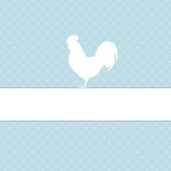 Easter Card Rooster Blue