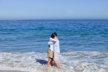 Lovely couple in the sea