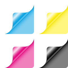 Metallic Paper Corners CMYK Rounded