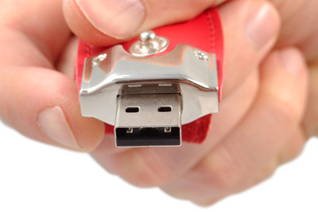 Mini Flash Drive Inserting