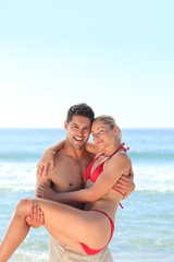 Fototapeta premium Lovely couple in honey moon