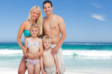 Happy family on the beach