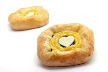 perspective of danish buns