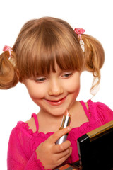 little girl and make up