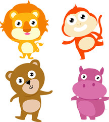 animal:lion,monkey,hippo,bear