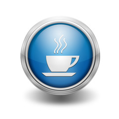 Icono borde metalico taza cafe