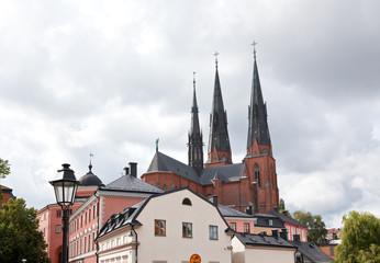 Fototapeta na wymiar The famous Uppsala cathedral