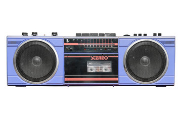 Old vintage stereo cassette/radio recorder